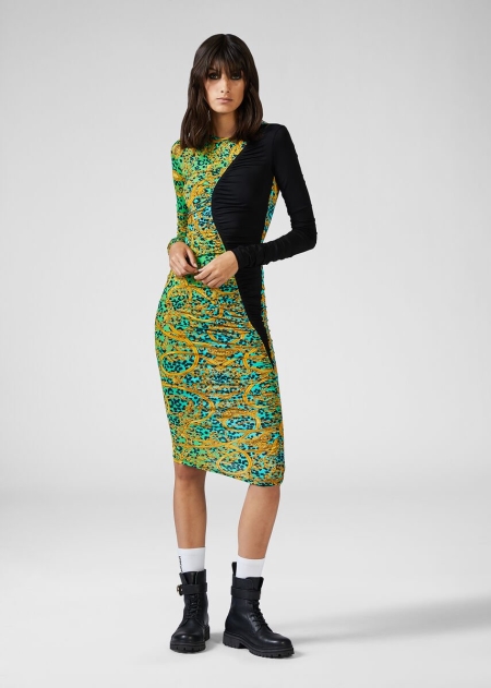 Rochie Versace Versace Leo Chain Print Dama | OZHQMKY-36